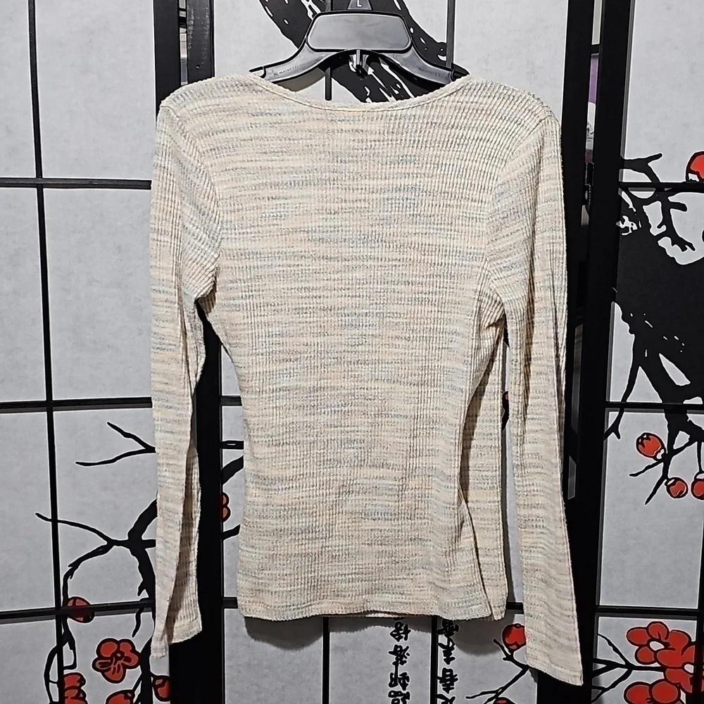 Madewell Space‎ Dyed Rib Faux Wrap Blouse Size Small NWT - Picture 7 of 8